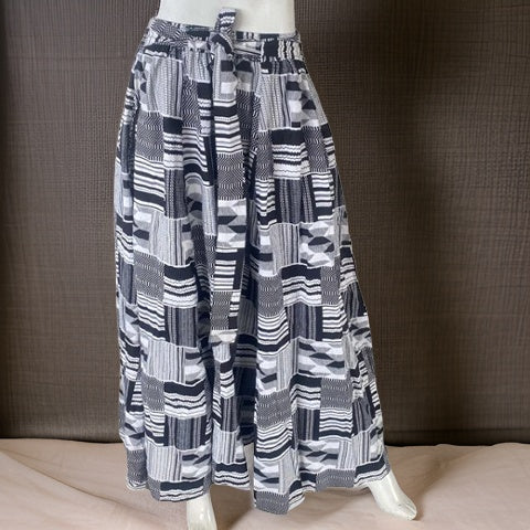 African Black/White Print Long Skirt - Premium African Apparel from MAGOS - Just $45! Shop this and more African Apparel now 