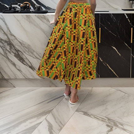 African Kente Printed Long Skirt - Premium African Apparel from MAGOS - Just $45! Shop this and more African Apparel now 