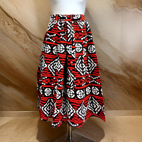 African Print Red/Black/White Palazzo Pants - Premium African Apparel from MAGOS - Just $45! Shop this and more African Apparel now 