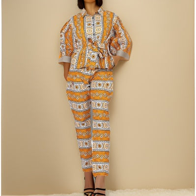 Women's African Print Top & Pants Set - Premium African Apparel from MAGOS - Just $60! Shop this and more African Apparel now 
