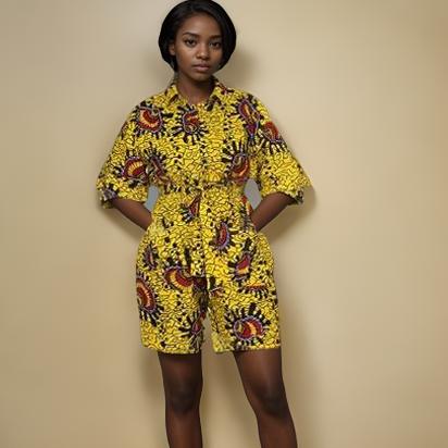 African Print Rompers