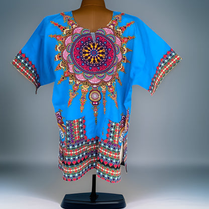 Traditional Print Unisex Dashiki Shirts (Medium Size) - Premium African Apparel from MAGOS - Just $20! Shop this and more African Apparel now 