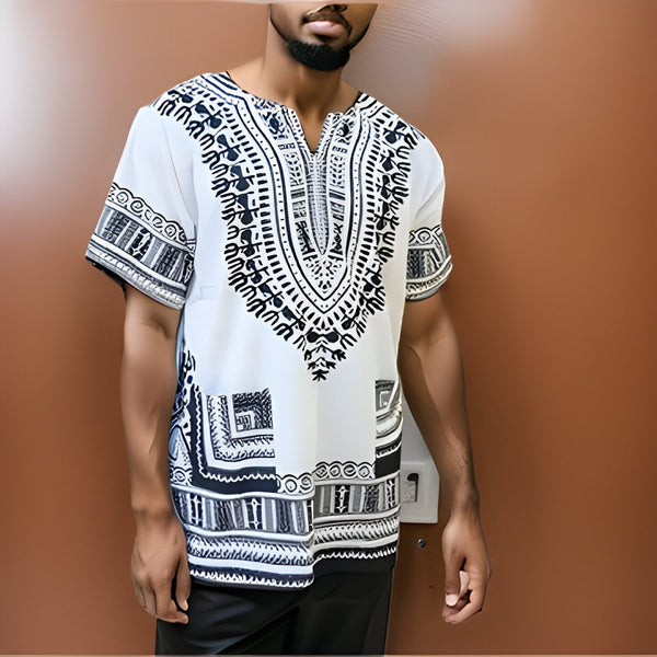 Traditional Print Unisex Dashiki Shirts (Medium Size) - Premium African Apparel from MAGOS - Just $23! Shop this and more African Apparel now 