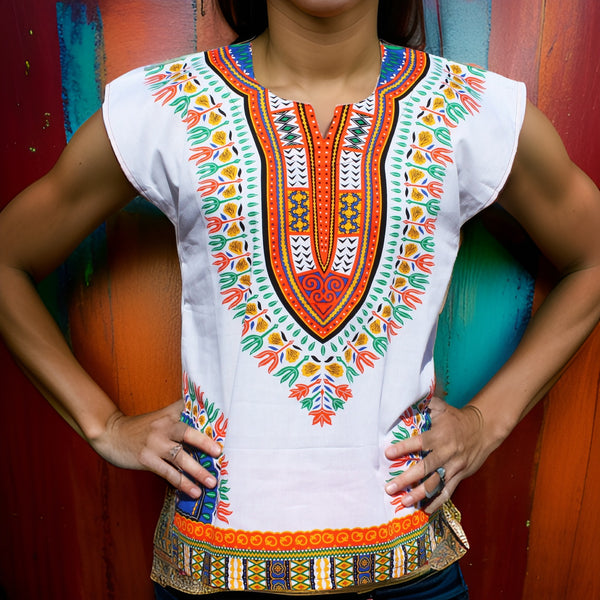 Traditional Print Unisex Dashiki Shirts (Medium Size) - Premium African Apparel from MAGOS - Just $20! Shop this and more African Apparel now 