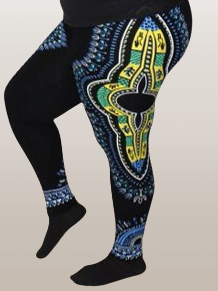 African Dashiki Print Leggings Tights - Premium African Apparel from MAGOS - Just $10! Shop this and more African Apparel now 