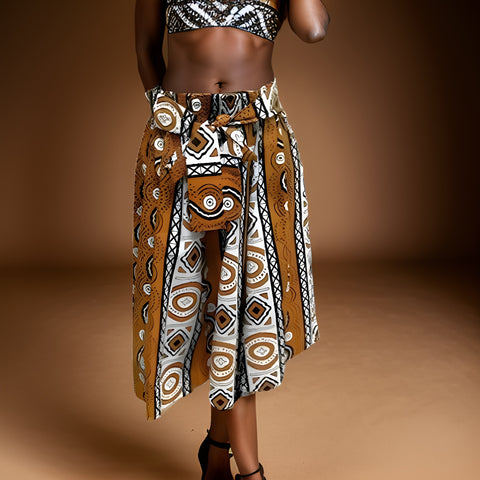 Women Mud Yellow Skirt - Premium African Apparel from MAGOS - Just $40! Shop this and more African Apparel now 