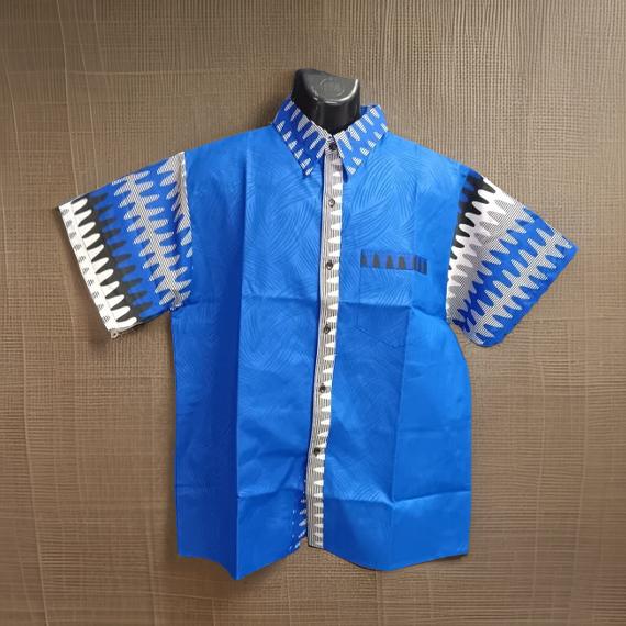 Men's African Ankara Short Sleeve Button Down Shirts