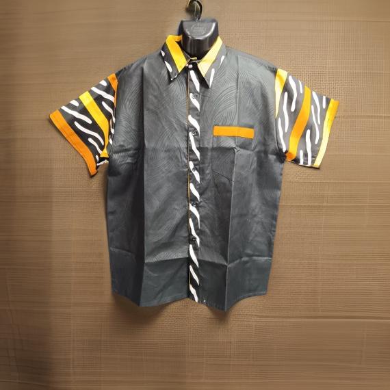 Men's African Ankara Short Sleeve Button Down Shirts