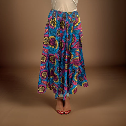 African Floral Printed Long Skirt - Premium African Apparel from MAGOS - Just $45! Shop this and more African Apparel now 
