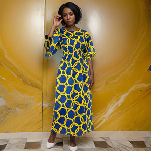 Long Ankara Print Dress