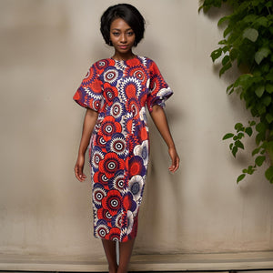 Long Ankara Print Dress