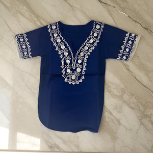 6-9 Months African Kids Solid Embroidered Dashiki Shirt - Premium African Apparel from MAGOS - Just $21! Shop this and more African Apparel now 