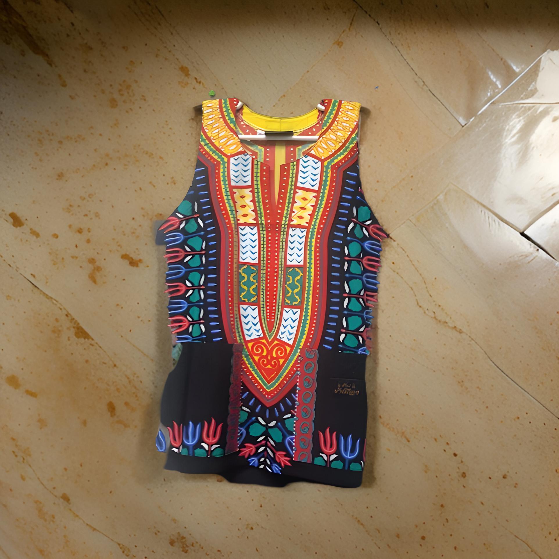 Kids Traditional Sleeveless Dashiki Top