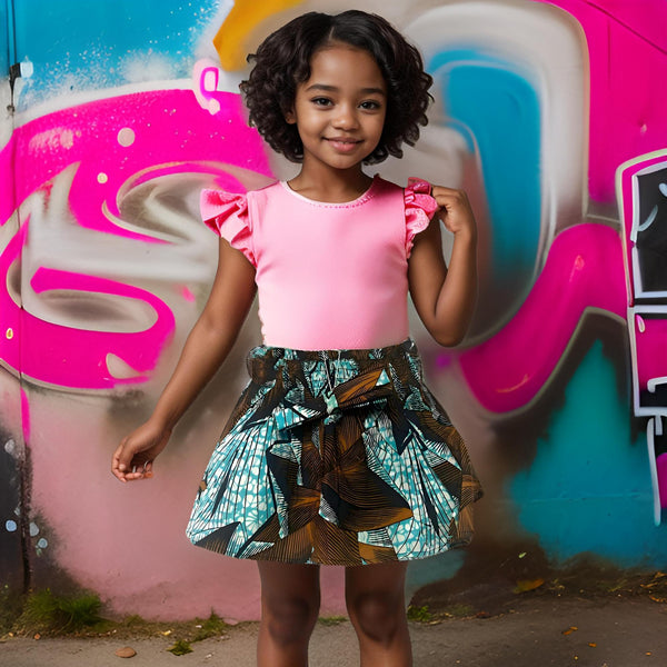 Ankara Print Skirt for Toddler Girls