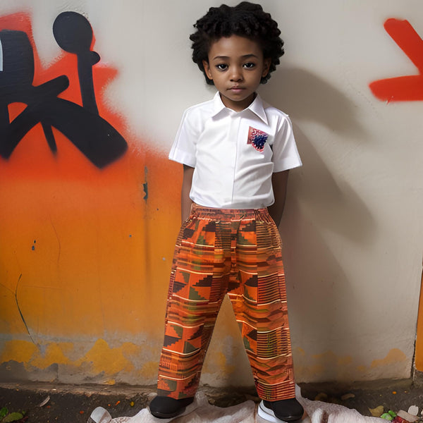 Kids African Kente Print Trousers (3T)