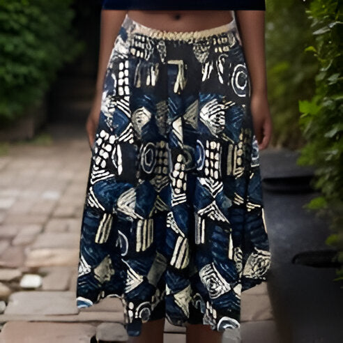 African Print Skirt and Clutch Bag