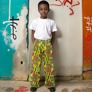 Boys African Print Kente Trousers (6T)