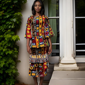 African Multi-Print 3pc Skirt Set