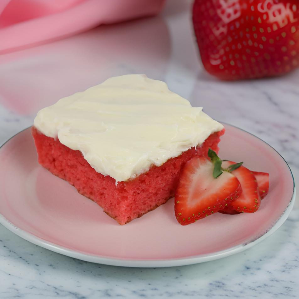 Strawberry Cake Square