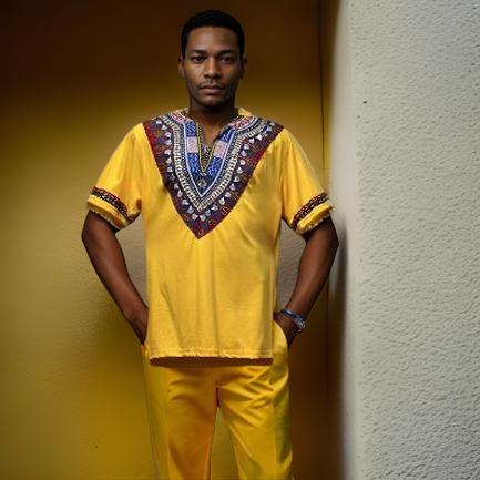 African Handmade Unisex Dashiki Polo