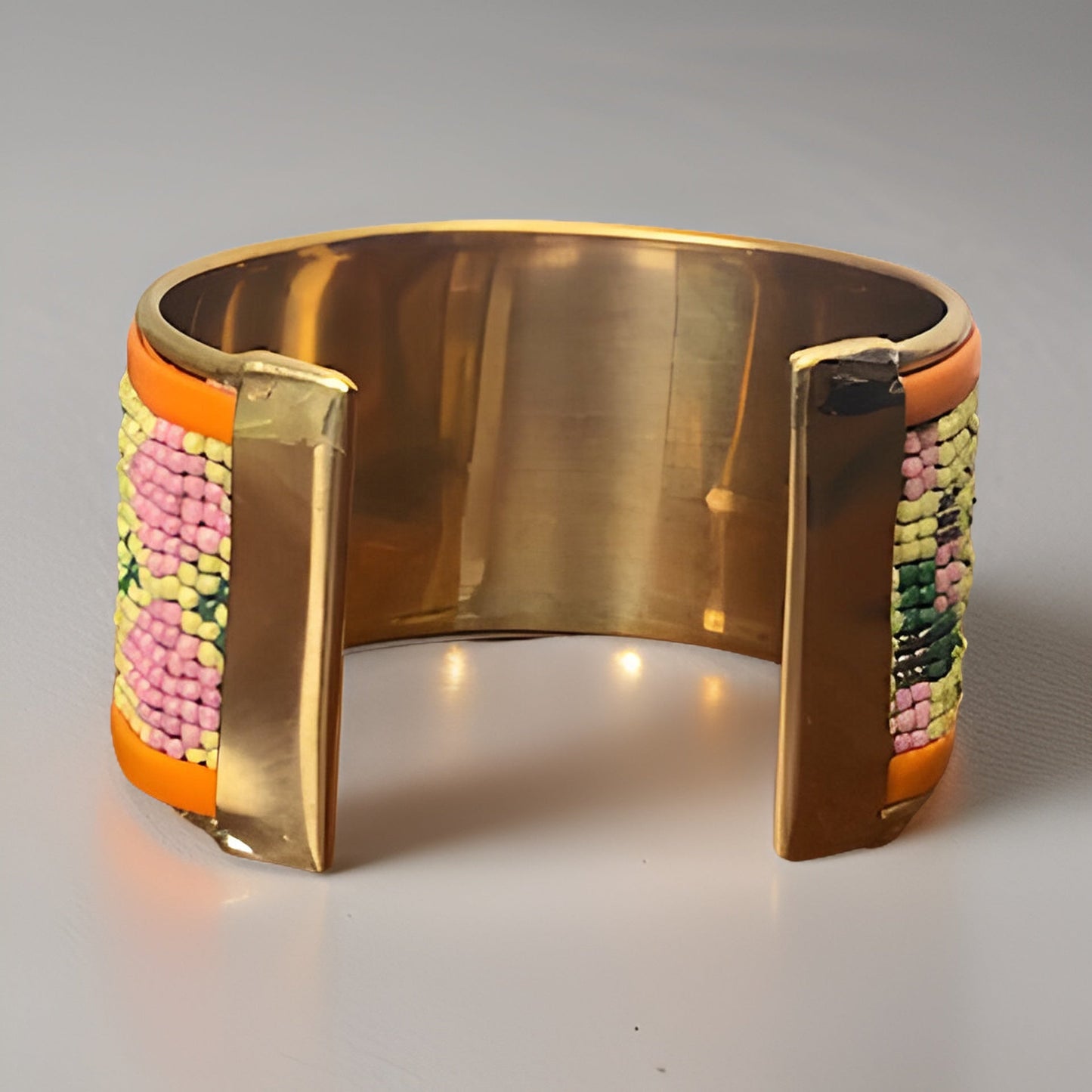 Maasai African Beaded Brass Cuff Bracelet - Premium Jewelry from MAGOS - Just $9.99! Shop this and more Jewelry now 