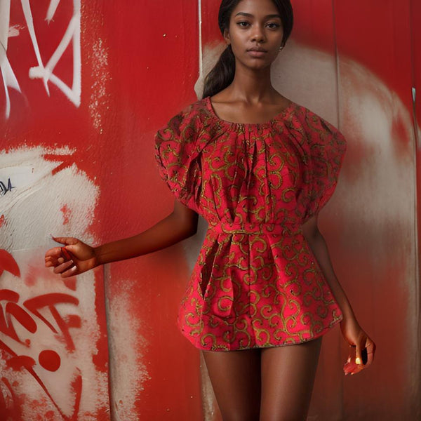 African Frill Top with Belt