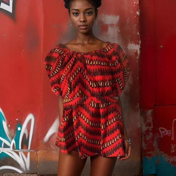 African Frill Top with Belt