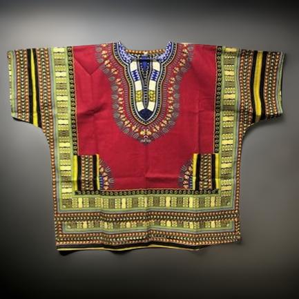 Big and Tall Plus Size Traditional Print Dashiki Shirts (Unisex) 6X-8X