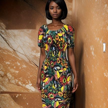 Women’s African Bob Marley Long Rayon Dress