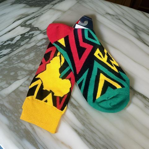 Men's Geometric African Print Socks