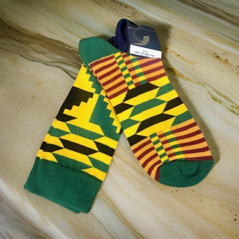 Men's Geometric African Print Socks