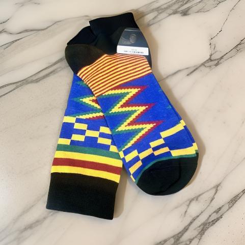 Men's Geometric African Print Socks