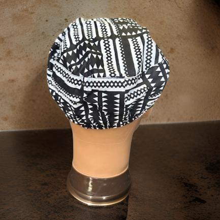 Men's Black/White Kufi Hat