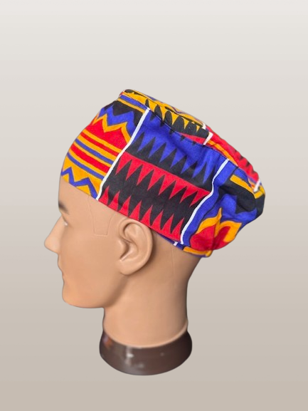 Men's Red Multi Kente Kufi Hat - Premium  from Magos - Just $16! Shop this and more  now 