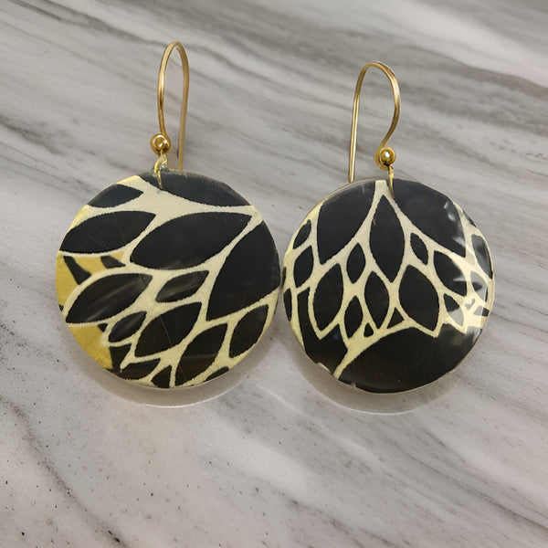 African Print Fabric Circle Earrings - Premium Jewelry from MAGOS - Just $4.99! Shop this and more Jewelry now 