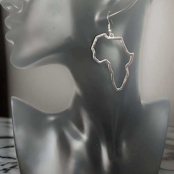 Outlined Africa Map Drop Earrings - Premium Jewelry from MAGOS - Just $9.99! Shop this and more Jewelry now 