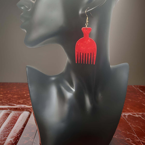 Afro Comb Dangle Earrings - Premium Jewelry from MAGOS - Just $9.99! Shop this and more Jewelry now 