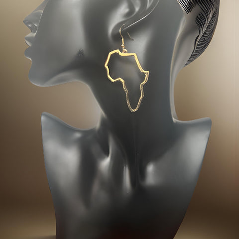 Outlined Africa Map Drop Earrings - Premium Jewelry from MAGOS - Just $9.99! Shop this and more Jewelry now 