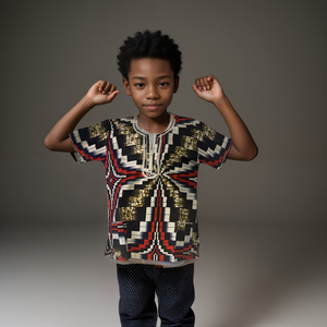 Kids Ghanaian African Dashiki Tops (Unisex)