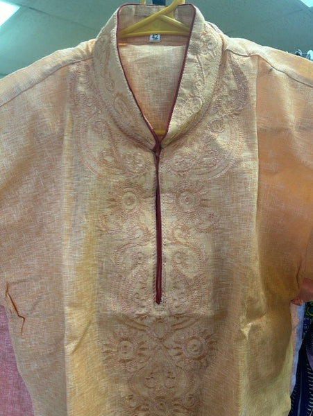 Linen Embroidered Dashiki Shirt (Unisex)