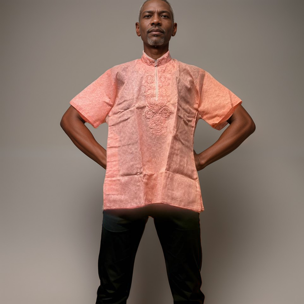 Linen Embroidered Dashiki Shirt (Unisex)